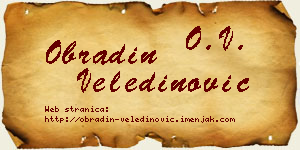 Obradin Veledinović vizit kartica